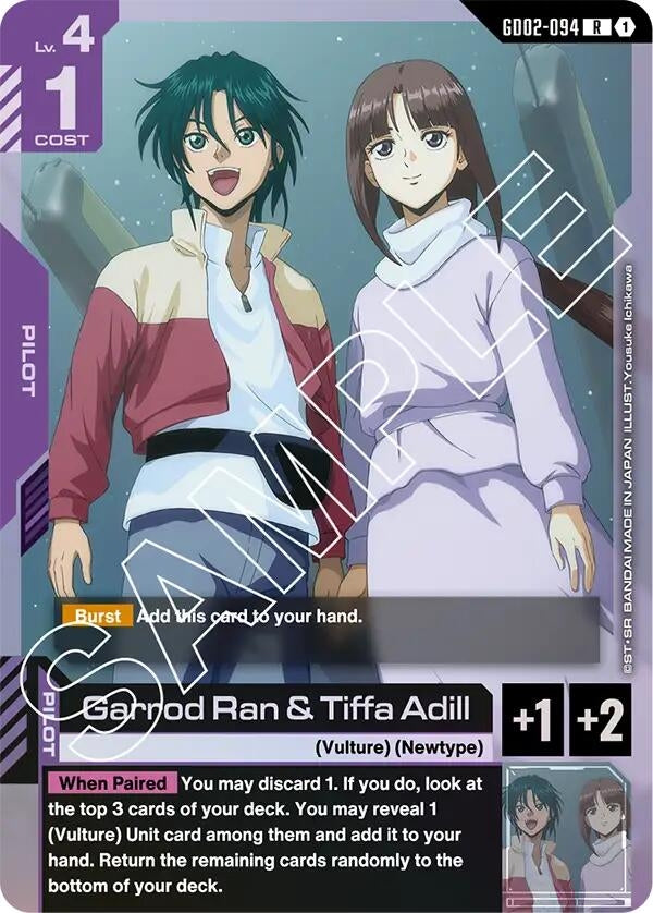 Image for Garrod Ran & Tiffa Adill [GD02-094] - Gundam Card Game