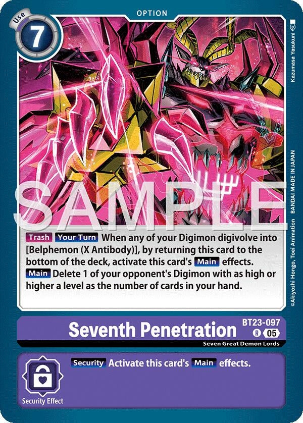 Image for Seventh Penetration [BT23-097 R] - Digimon Card Game