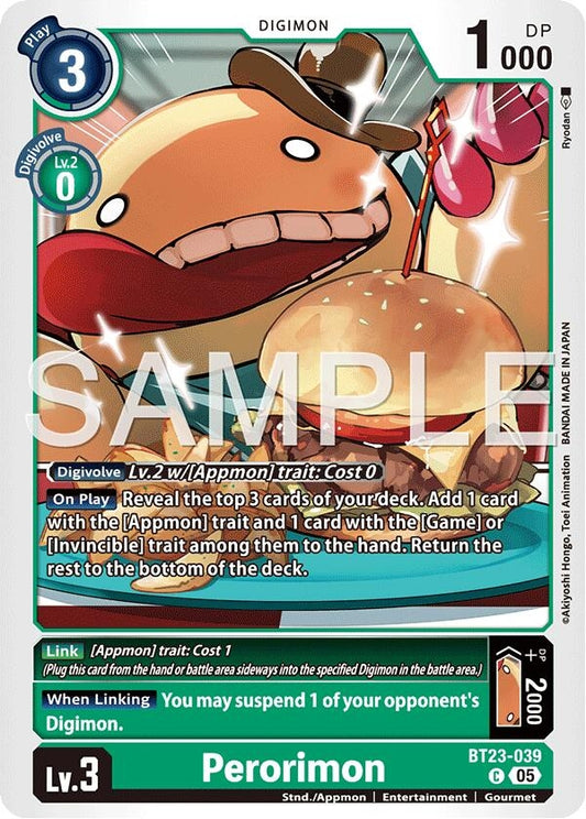 Image for Perorimon [BT23-039 C] - Digimon Card Game