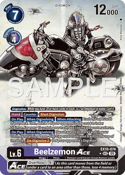 Image for Beelzemon ACE (Alternate Art) [EX10-074 SEC] - Digimon Card Game