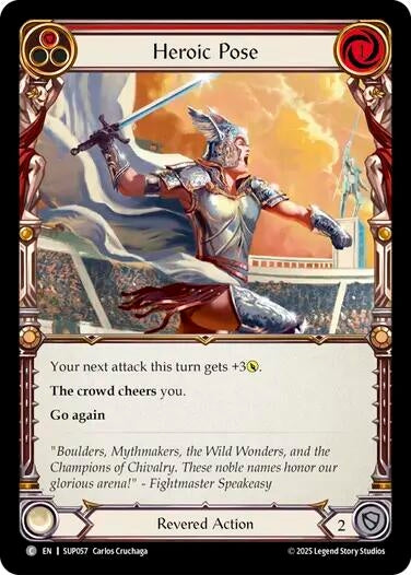 Image for Heroic Pose (Red) [SUP057] - Flesh and Blood TCG