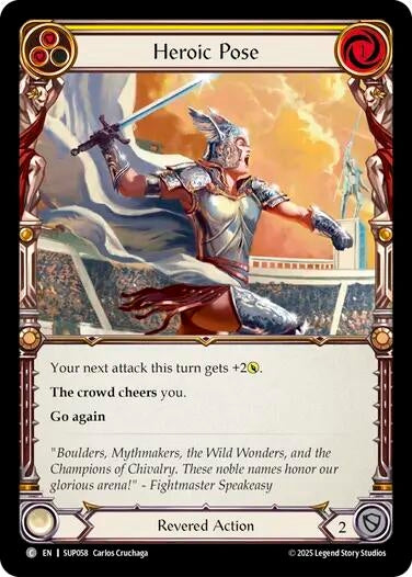 Image for Heroic Pose (Yellow) [SUP058] - Flesh and Blood TCG