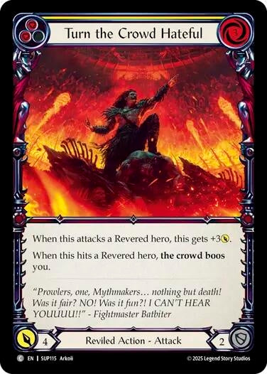 Image for Turn the Crowd Hateful (Yellow) [SUP115] - Flesh and Blood TCG