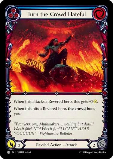 Image for Turn the Crowd Hateful (Blue) [SUP116] - Flesh and Blood TCG