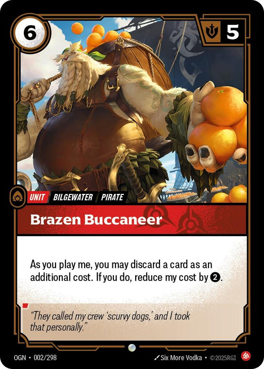 Image for Brazen Buccaneer [002/298] - Riftbound: League of Legends Trading Card Game