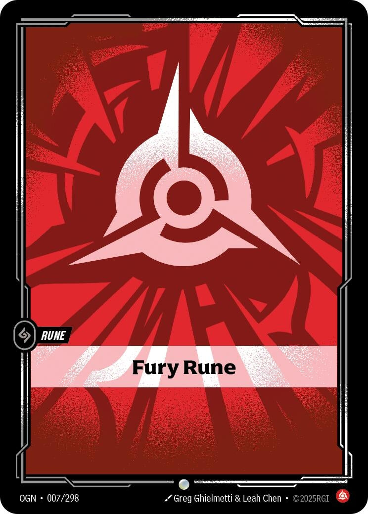 Image for Fury Rune [007/298] - Riftbound: League of Legends Trading Card Game