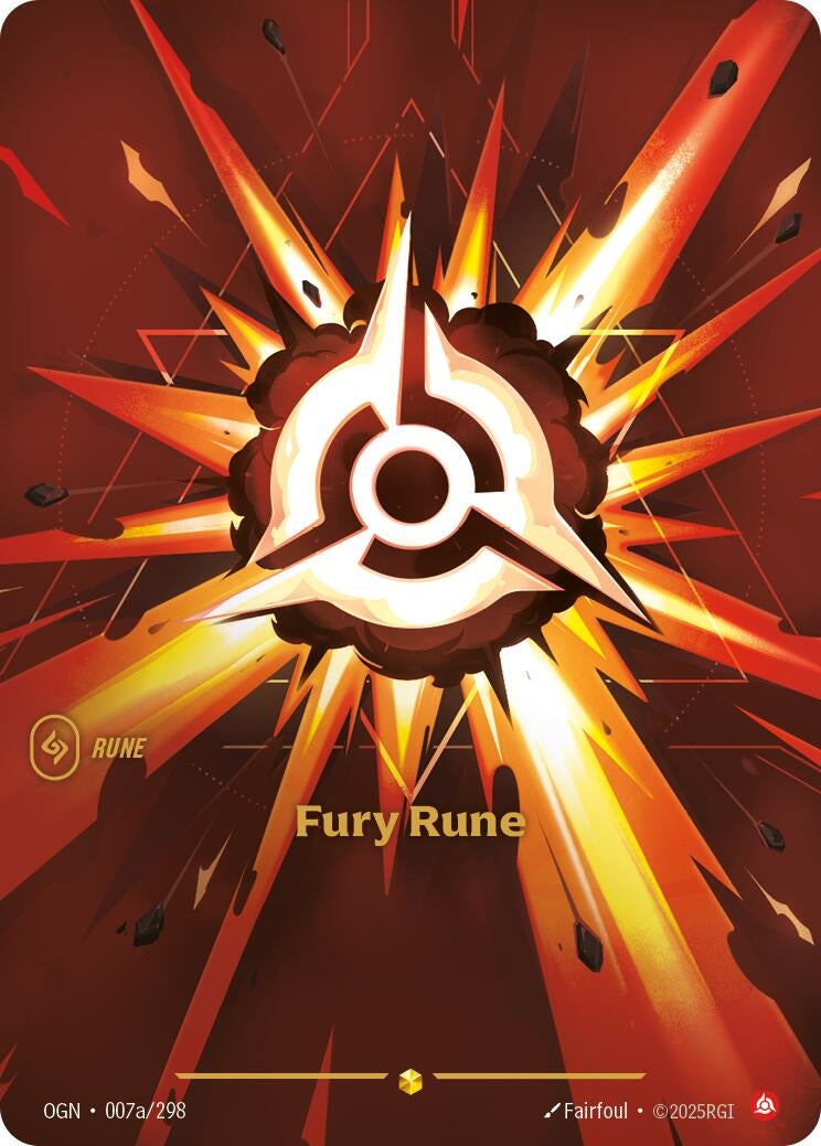 Image for Fury Rune (Alternate Art) [007a/298] - Riftbound: League of Legends Trading Card Game