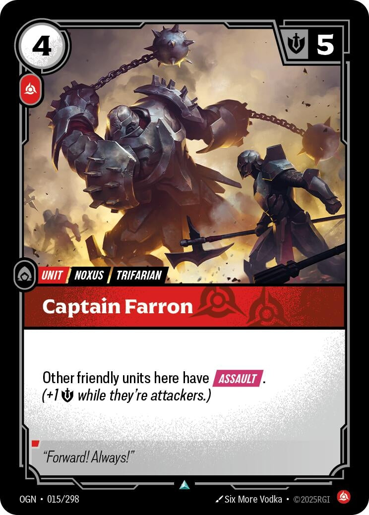 Image for Captain Farron [015/298] - Riftbound: League of Legends Trading Card Game