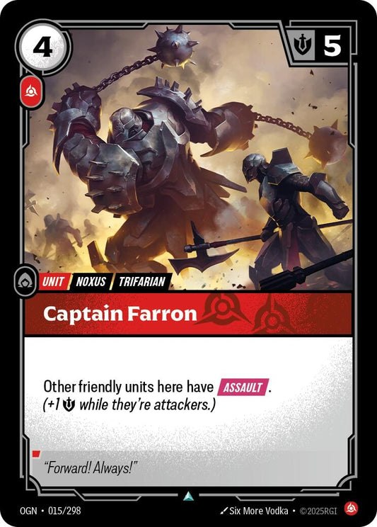 Image for Captain Farron [015/298] - Riftbound: League of Legends Trading Card Game
