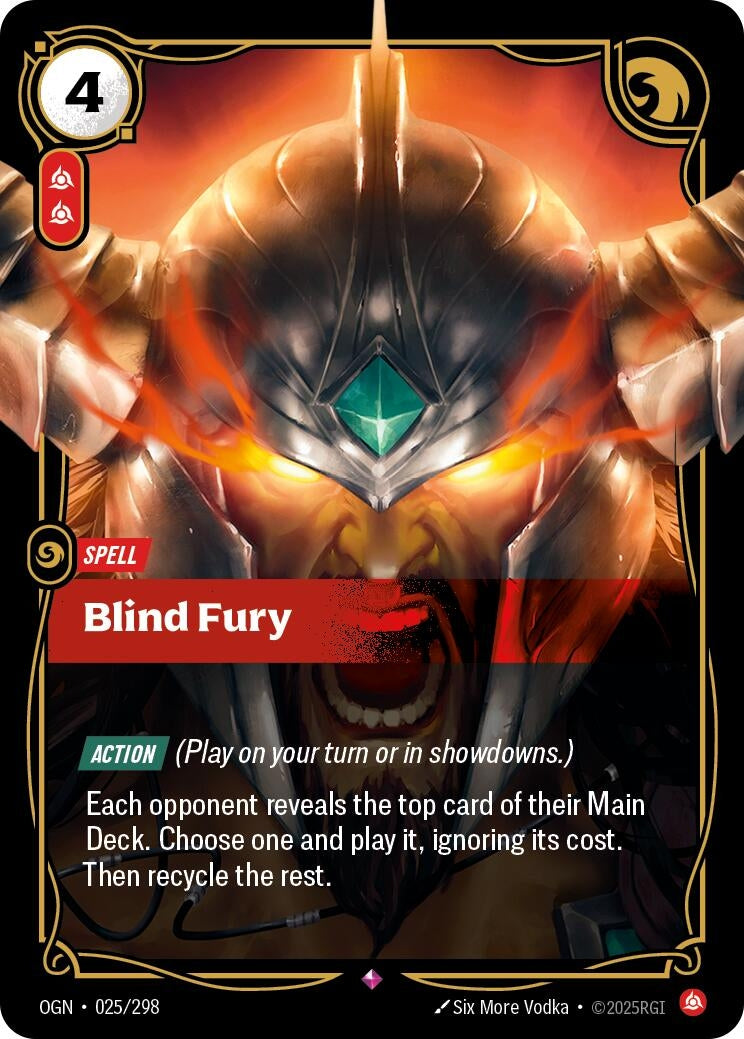 Image for Blind Fury [025/298] - Riftbound: League of Legends Trading Card Game
