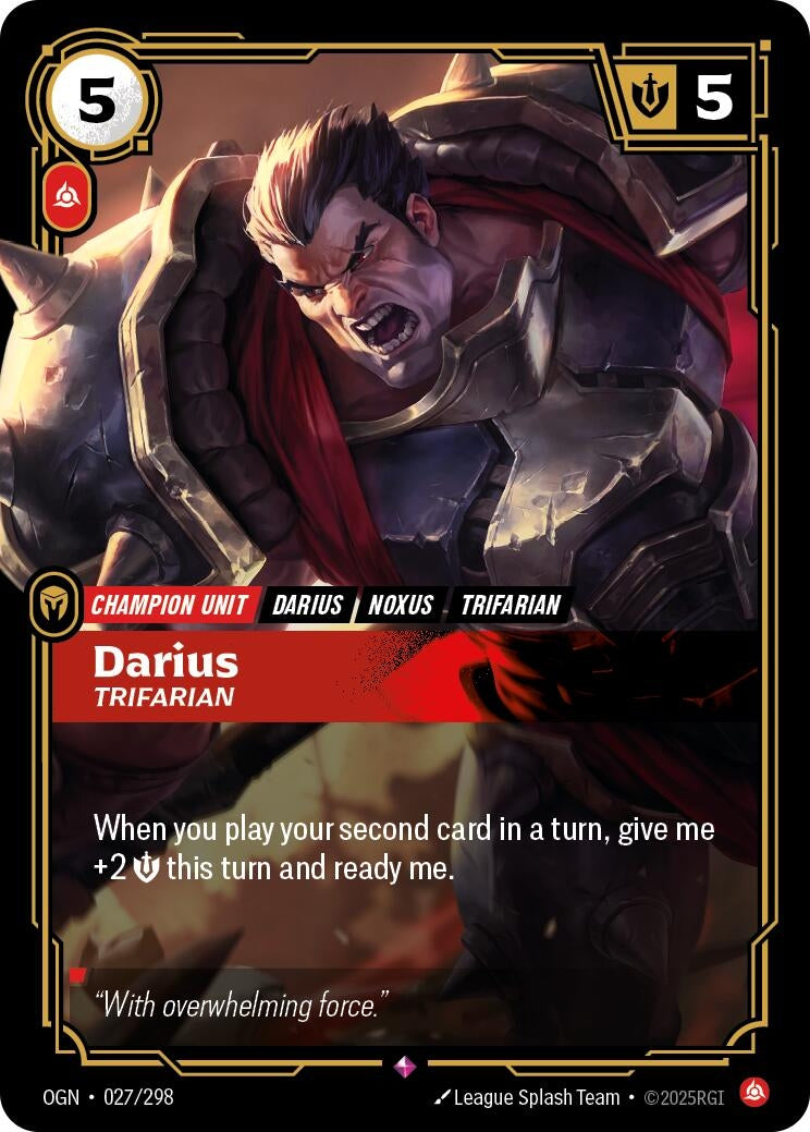 Image for Darius - Trifarian [027/298] - Riftbound: League of Legends Trading Card Game