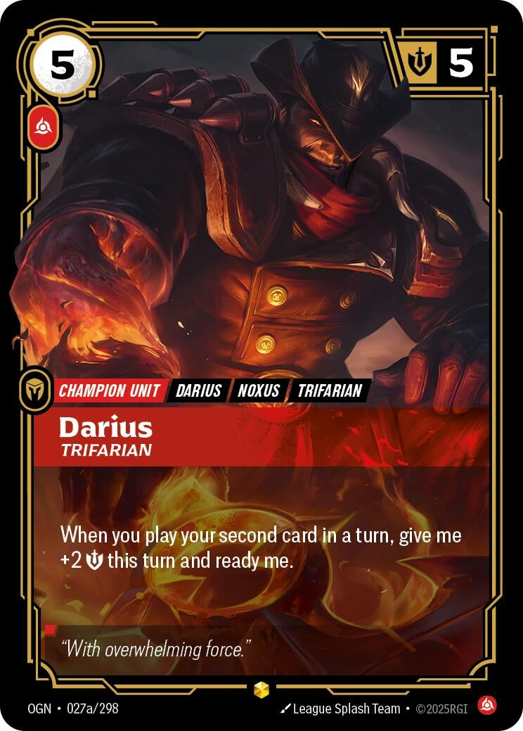 Image for Darius - Trifarian (Alternate Art) [027a/298] - Riftbound: League of Legends Trading Card Game