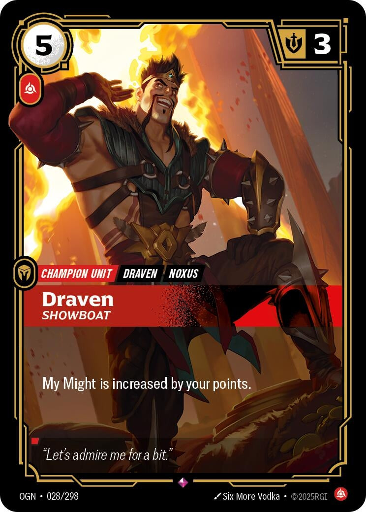 Image for Draven - Showboat [028/298] - Riftbound: League of Legends Trading Card Game