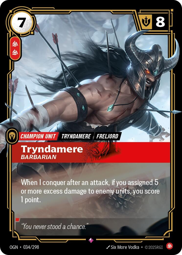 Image for Tryndamere - Barbarian [034/298] - Riftbound: League of Legends Trading Card Game
