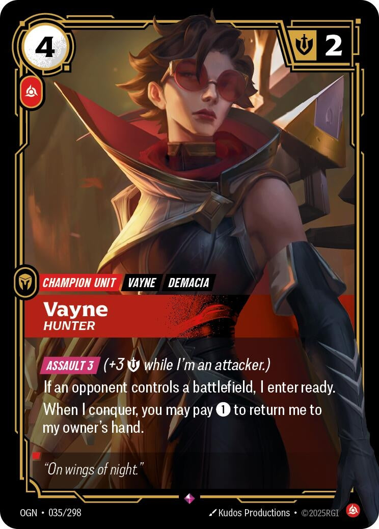 Image for Vayne - Hunter [035/298] - Riftbound: League of Legends Trading Card Game
