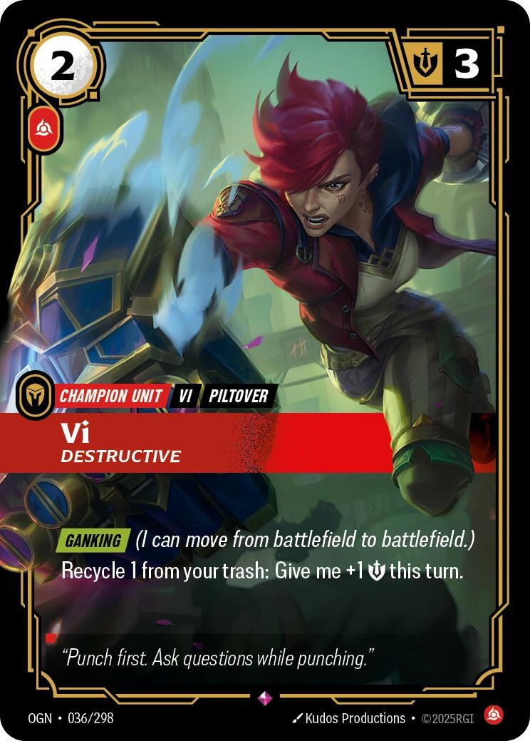 Image for Vi - Destructive [036/298] - Riftbound: League of Legends Trading Card Game