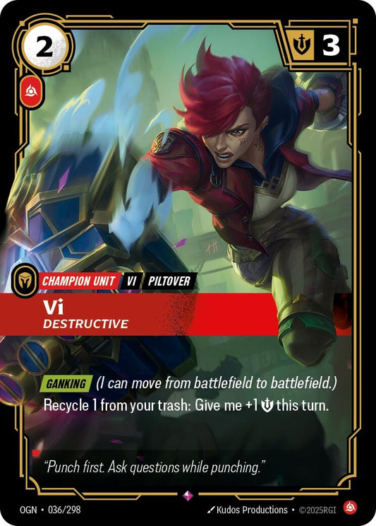 Image for Vi - Destructive [036/298] - Riftbound: League of Legends Trading Card Game