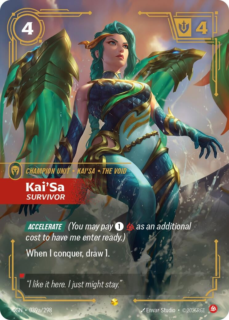 Image for Kai'Sa - Survivor (Alternate Art) [039a/298] - Riftbound: League of Legends Trading Card Game