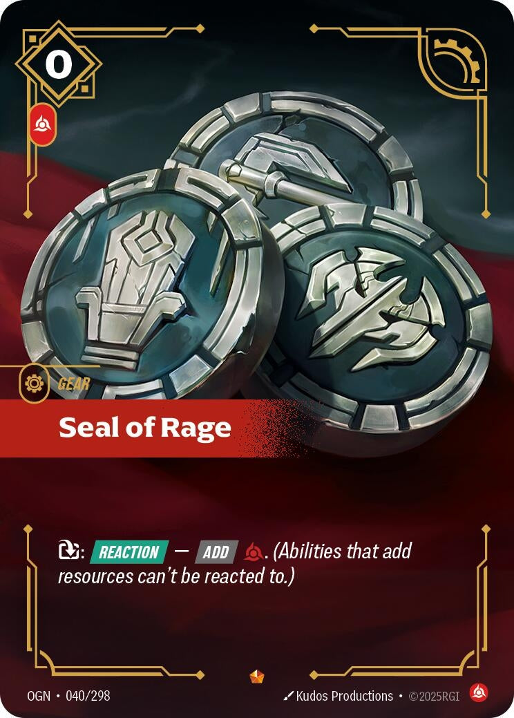 Image for Seal of Rage [040/298] - Riftbound: League of Legends Trading Card Game