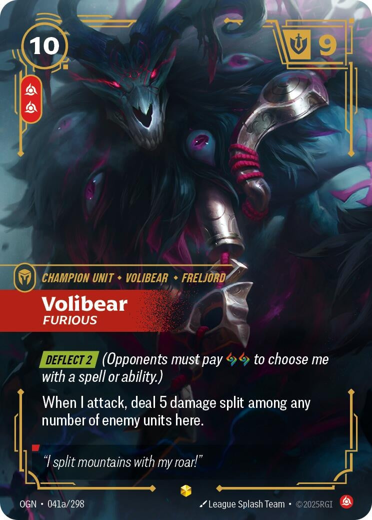 Image for Volibear - Furious (Alternate Art) [041a/298] - Riftbound: League of Legends Trading Card Game