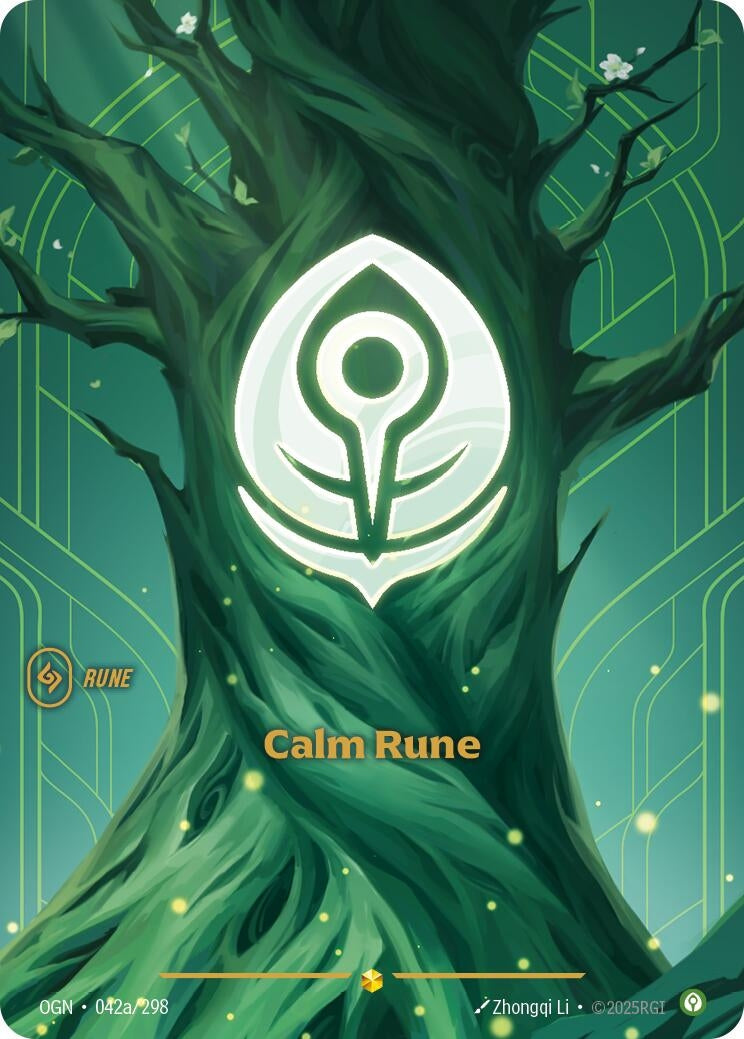 Image for Calm Rune (Alternate Art) [042a/298] - Riftbound: League of Legends Trading Card Game