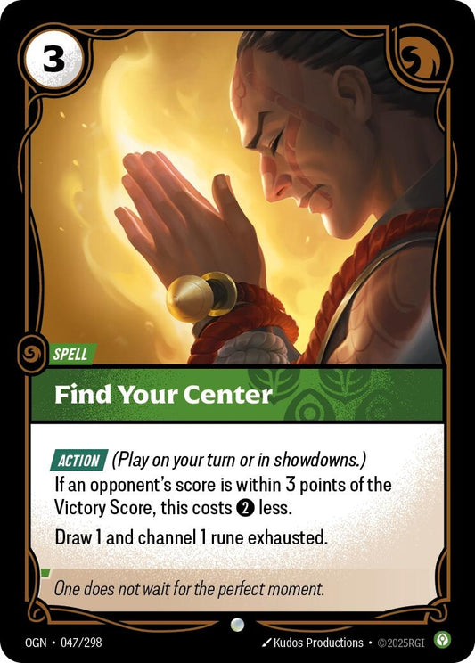 Image for Find Your Center [047/298] - Riftbound: League of Legends Trading Card Game