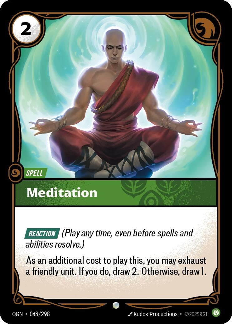 Image for Meditation [048/298] - Riftbound: League of Legends Trading Card Game