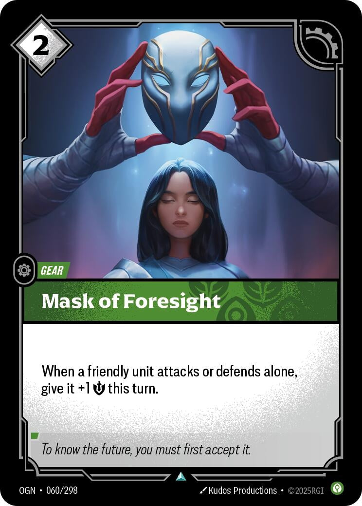 Image for Mask of Foresight [060/298] - Riftbound: League of Legends Trading Card Game