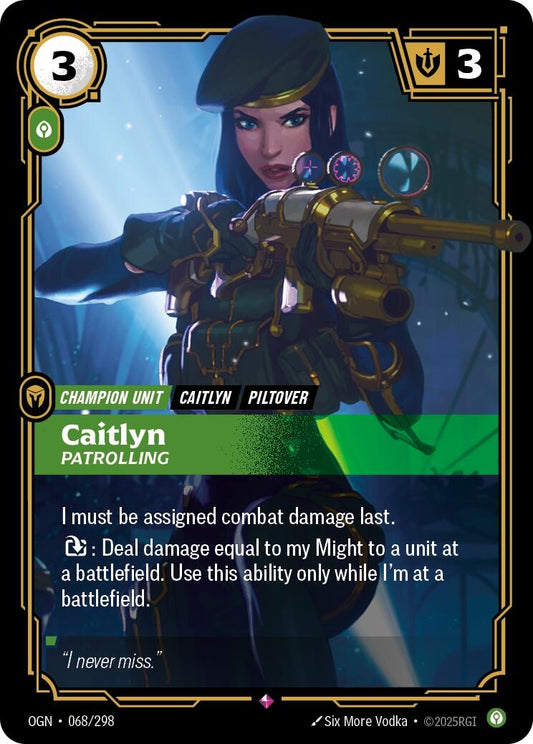 Image for Caitlyn - Patrolling [068/298] - Riftbound: League of Legends Trading Card Game