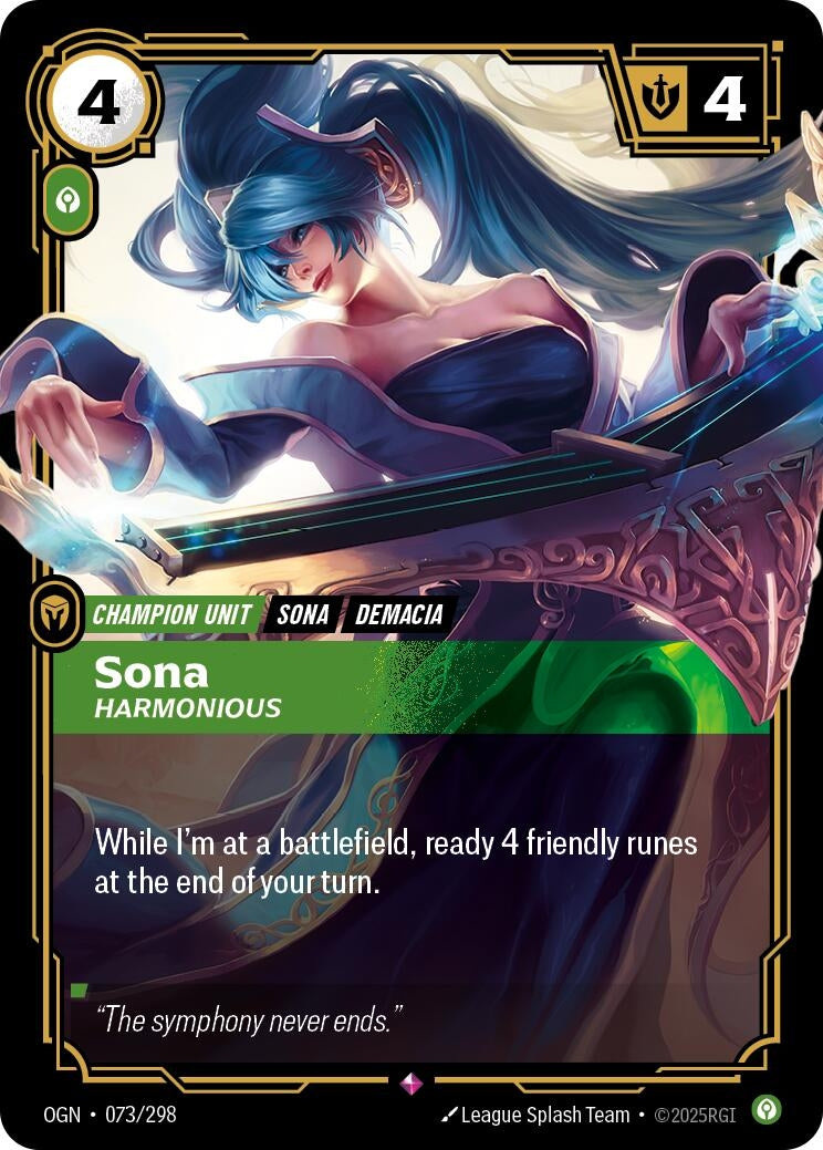 Image for Sona - Harmonious [073/298] - Riftbound: League of Legends Trading Card Game