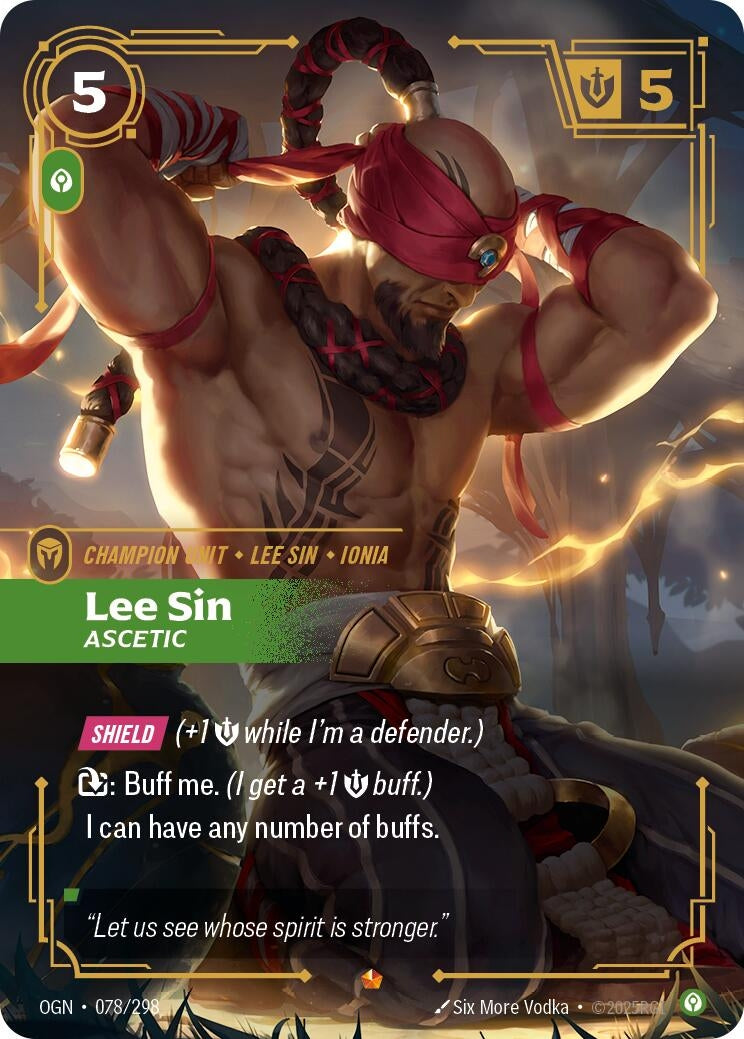 Image for Lee Sin - Ascetic [078/298] - Riftbound: League of Legends Trading Card Game