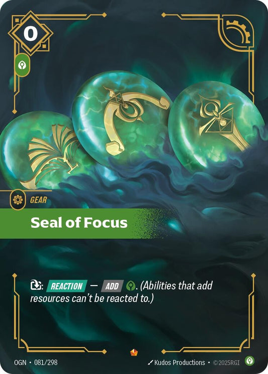 Image for Seal of Focus [081/298] - Riftbound: League of Legends Trading Card Game