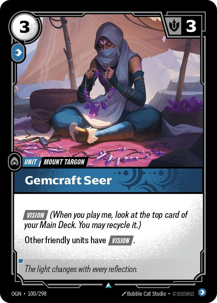 Image for Gemcraft Seer [100/298] - Riftbound: League of Legends Trading Card Game