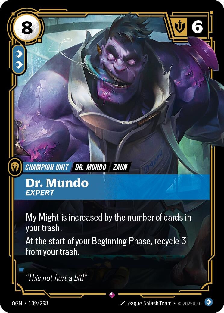 Image for Dr. Mundo - Expert [109/298] - Riftbound: League of Legends Trading Card Game