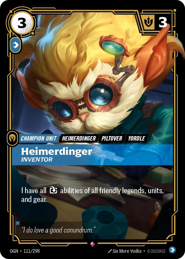 Image for Heimerdinger - Inventor [111/298] - Riftbound: League of Legends Trading Card Game