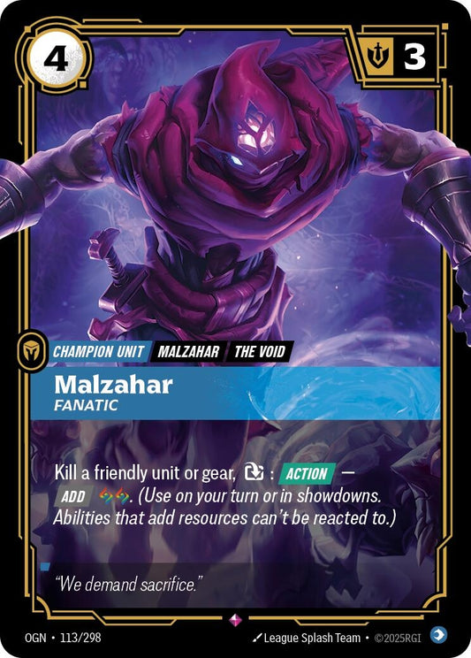 Image for Malzahar - Fanatic [113/298] - Riftbound: League of Legends Trading Card Game