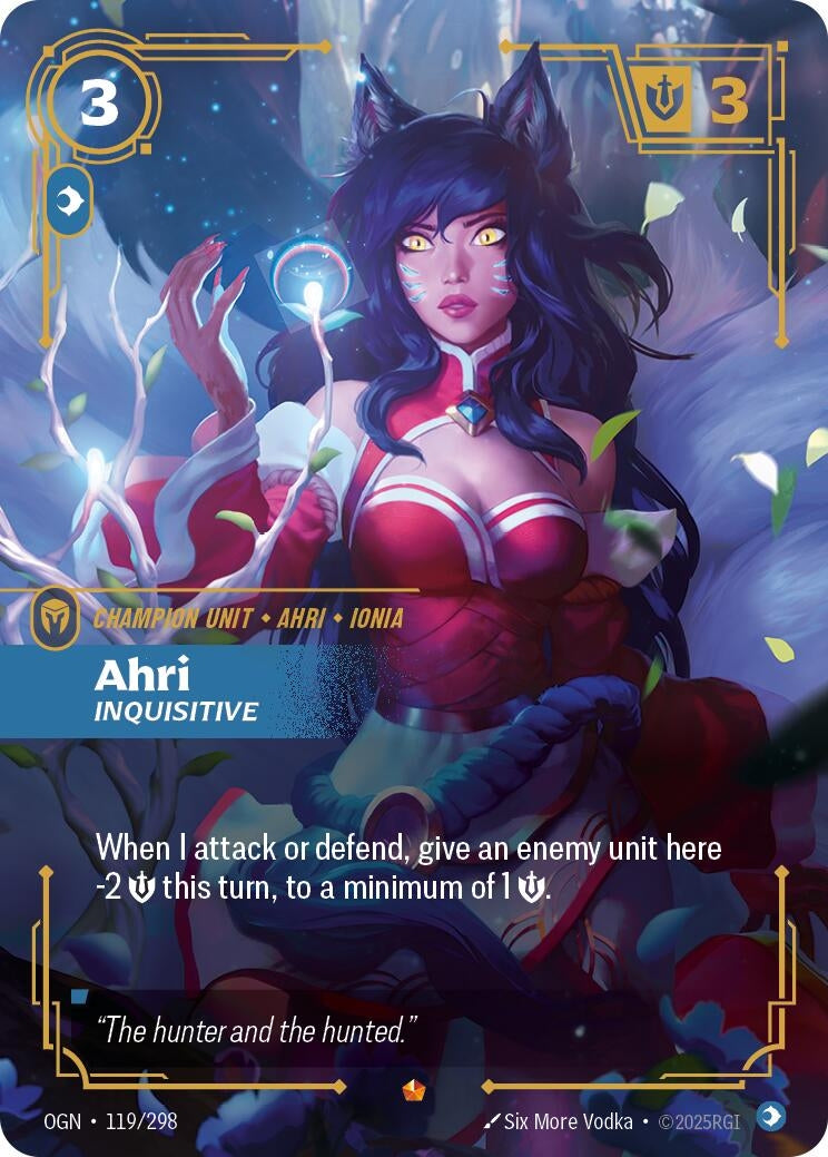 Image for Ahri - Inquisitive [119/298] - Riftbound: League of Legends Trading Card Game