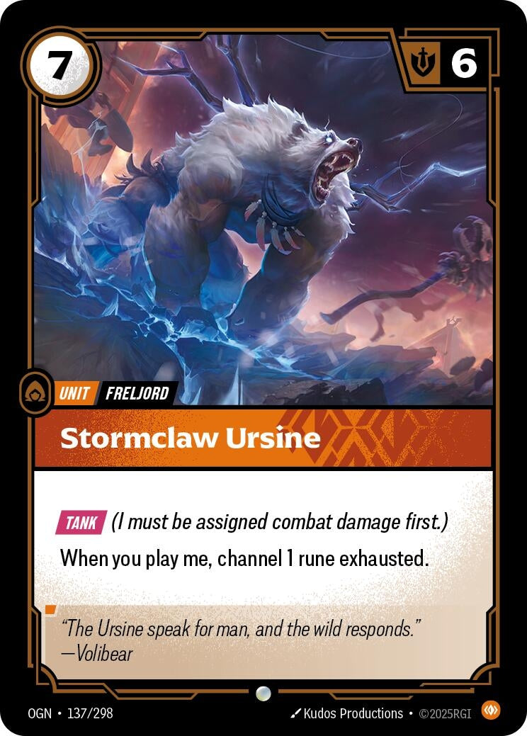 Image for Stormclaw Ursine [137/298] - Riftbound: League of Legends Trading Card Game