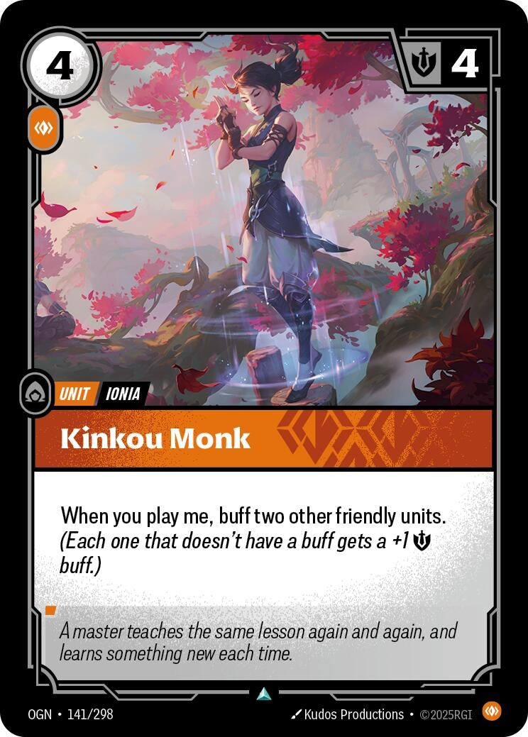 Image for Kinkou Monk [141/298] - Riftbound: League of Legends Trading Card Game