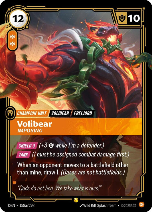Image for Volibear - Imposing (Alternate Art) [158a/298] - Riftbound: League of Legends Trading Card Game