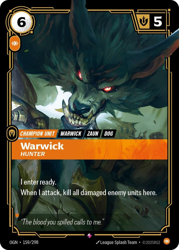 Image for Warwick - Hunter [159/298] - Riftbound: League of Legends Trading Card Game