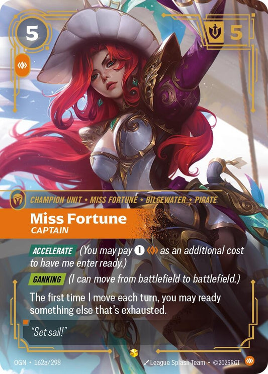 Image for Miss Fortune - Captain (Alternate Art) [162a/298] - Riftbound: League of Legends Trading Card Game