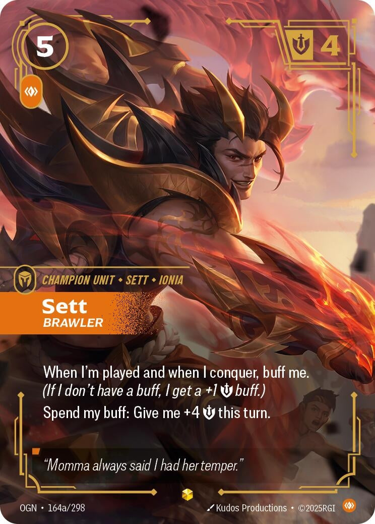 Image for Sett - Brawler (Alternate Art) [164a/298] - Riftbound: League of Legends Trading Card Game