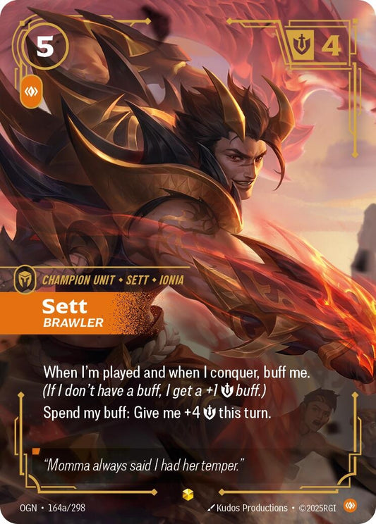 Image for Sett - Brawler (Alternate Art) [164a/298] - Riftbound: League of Legends Trading Card Game