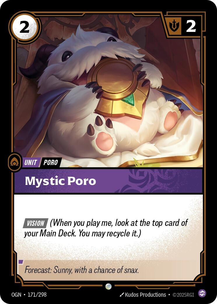 Image for Mystic Poro [171/298] - Riftbound: League of Legends Trading Card Game