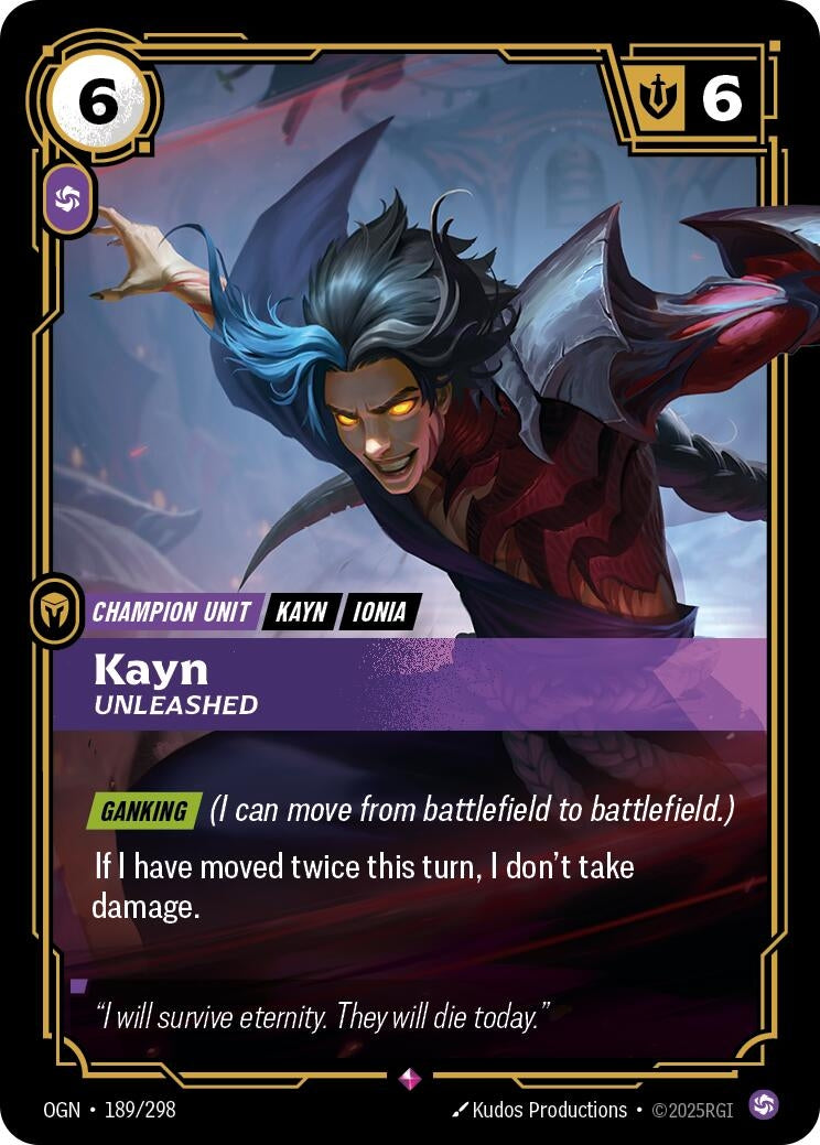 Image for Kayn - Unleashed [189/298] - Riftbound: League of Legends Trading Card Game