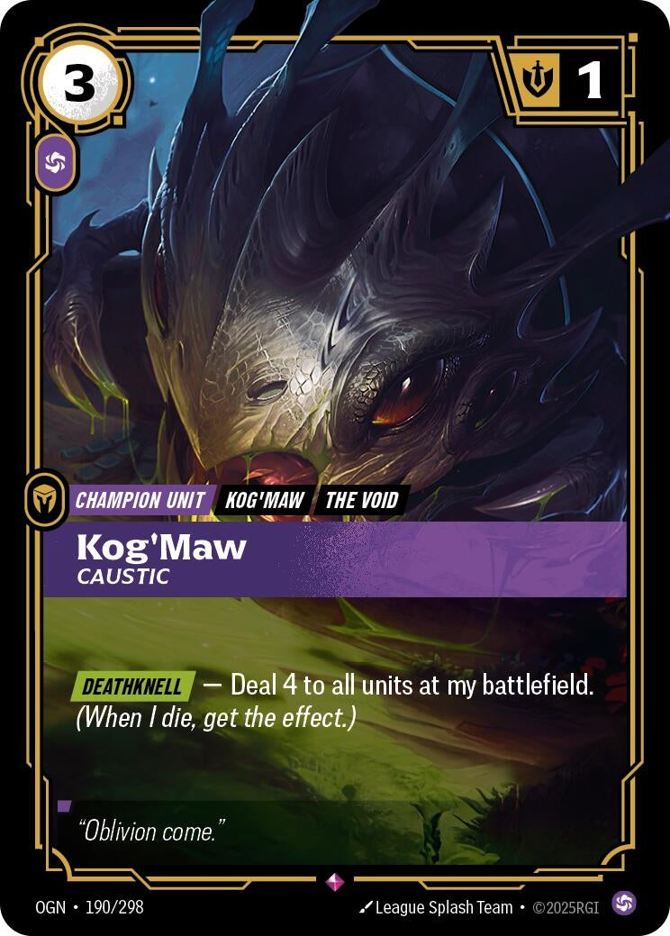 Image for Kog'Maw - Caustic [190/298] - Riftbound: League of Legends Trading Card Game