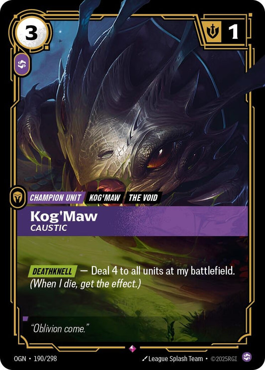 Image for Kog'Maw - Caustic [190/298] - Riftbound: League of Legends Trading Card Game