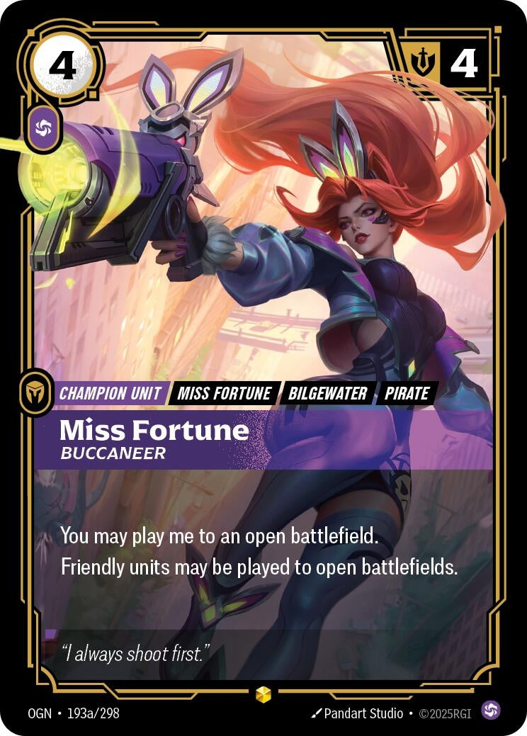 Image for Miss Fortune - Buccaneer (Alternate Art) [193a/298] - Riftbound: League of Legends Trading Card Game