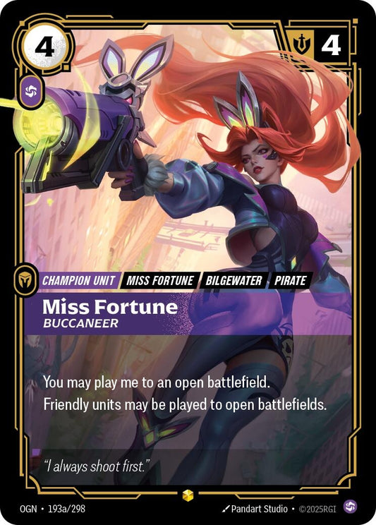 Image for Miss Fortune - Buccaneer (Alternate Art) [193a/298] - Riftbound: League of Legends Trading Card Game